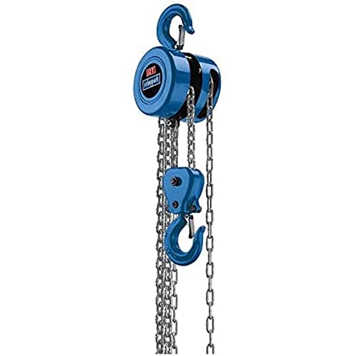 Scheppach Kettenzug CB02 Flaschenzug Seilzug Seilkettenzug | 2000kg Tragkraft | Hubhöhe 3000mm | Lasthaken mit Sicherheitsbügel