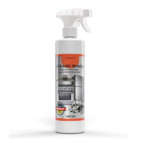 Edelstahl-Reiniger 500ml Edelstahl-Pflege - Pflegespray für Küche, Haushalt und Grill aus Edelstahl, Aluminium sowie Chrom für strahlenden Glanz