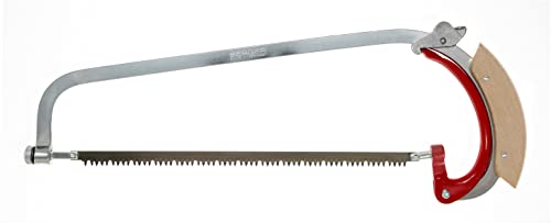 Berger Handbügelsäge 69042 mit Buchenholzgriff und stufenlos drehbarem Sägeblatt, Länge 35 cm