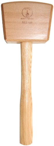 Ulmia 300-1 Holzhammer / Schreinerklüpfel 300-1 ~ Schlagkopf aus bestem, gedämpftem Rotbuchenholz, alle Kanten mit gefräster Faste, Stiel aus Eschenholz, eingeleimt und verkeilt ~ Schlagkopf: 105 x 65 x 80