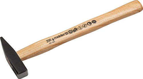 Meister Schlosserhammer - 200 g Kopfgewicht - Robuster Stiel aus Eschenholz - Stahlgusskopf / Ingenieurhammer / Hammer mit Esche-Stiel / 2211000