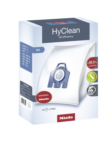 Miele Original Zubehör - HyClean 3D Efficiency GN Staubsaugerbeutel / Schließt den Staub sicher im Staubsauger ein (9917730)