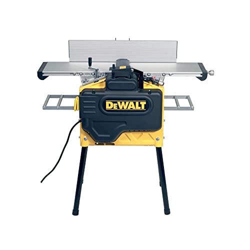 DeWALT 2100W Abricht- und Dickenhobel, 100mm Staubabsaugung, Plangefräster Alu-Dickenhobeltisch, gummierte Einzugwalze, Dickenhobelvorschub, Aluminium-Anschlag, inklusive Zubehör, D27300