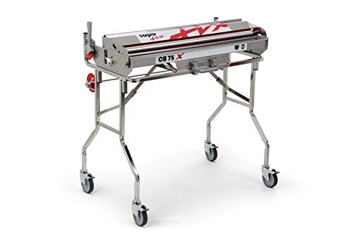 Tapofix Tapeziergerät CB 75 X - Standgerät für Tapeten und Raufaser - Tapeten bis zu 82 cm Breite - Für Großrollen - Eingebauter Kleisterkasten - Fahrbar und einklappbar