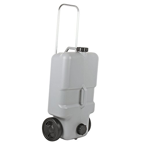 Abwasser Rolltank 25 Liter mit Rollen, ausziehbarer Griff, Grau, ideal für Wohnwagen