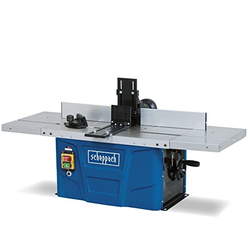Scheppach Fräsmaschine HF50 Tischfräsmaschine | 1500W Leistung | Spannzangen von 6,8 bis 12mm | einstellbare Spindelhöhe max. 40mm | variable Drehzahlregulierung | inkl. Tischverbreiterungen