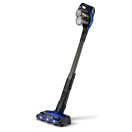 Philips Series 8000 Kabelloser Staubsauger – kabelloser Handstaubsauger mit 360-Grad-Saugdüse – bis zu 60 Minuten Laufzeit (XC8045/01), 25.2 Watt, 0.6Liter, 22x26x117cm, ‎Blau