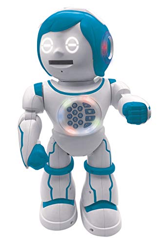 Lexibook Powerman Kid - Pädagogischer und zweisprachiger deutsch/englischer Roboter - Gehend Sprechend Tanzend Singendes Spielzeug - STEM Programmierbares Erzählen Erstellen von Geschichten - ROB90DE