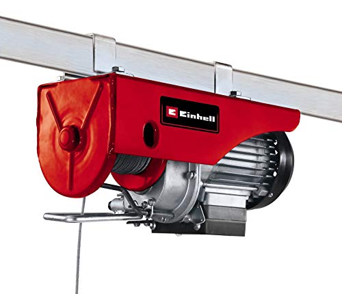 Einhell Seilhebezug TC-EH 250 (450 W, Not-Ausschalter, automatische Bremse und Endabschaltung, inkl. 12 m drallfreiem Drahtseil, Umlenkrolle mit Lasthaken und Sicherheitsbügel)