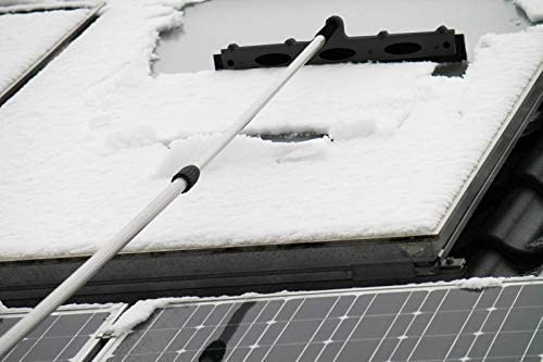 Profi Photovoltaik Teleskopstangenset - Schnee entfernen auf PV Anlage mit Teleskopstange+Schneechieber+Gripprotector (10 Meter Set)