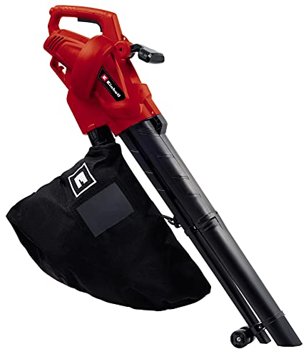 Einhell Elektro-Laubsauger GC-EL 3024 E (Saug-/Blasfunktion, Saugrohr Ø 75 mm, Saugleistung 650 m³/h, Häckselfunktion, Häckselrate 10:1, Blasgeschwindigkeit 240 km/h, Fangsack 40 L)