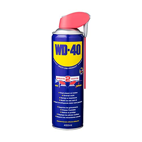 WD-40 Mehrzweckprodukt Smart Straw - Multi Spray Öl & Schmiermittel, Entfernt Fett, schützt vor Rost und stößt Wasser aus, 450 ml