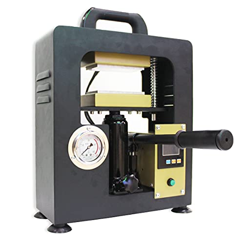 Rosin Presse, 7 Tonnen 600W Kolophonium pressen Maschine mit Zwei 2,4 x 4,7 Zoll Heizplatten, digitaler Temperaturregelung und Timer für getrocknete Blumen