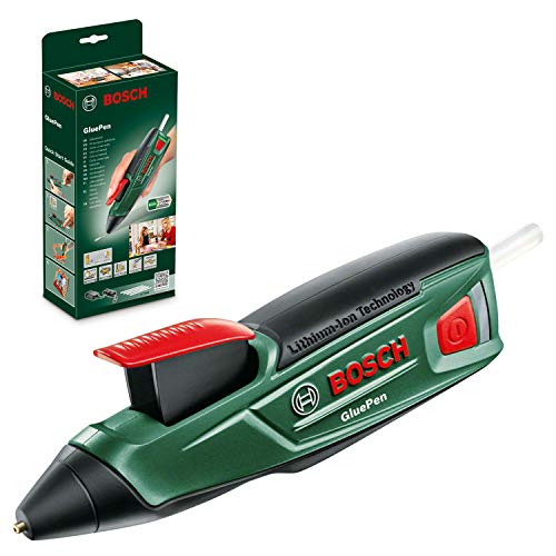 Bosch Home and Garden Akku Heißklebepistole GluePen (Micro-USB-Ladegerät, 4x Klebestick Ultrapower, 3,6 Volt, im Karton), Grün, 11 x 6,5 x 29,5 cm