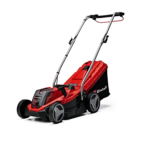 Einhell Akku-Rasenmäher GE-CM 18/33 Li Kit Power X-Change (18 V, 33 cm Schnittbreite, bis 200 m², Brushless, 30L Fangkorb, 25-65 mm Schnitthöhe, inkl. 4,0 Ah Akku + Ladegerät)