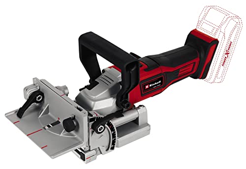 Einhell Akku-Flachdübelfräse TE-BJ 18 Li-Solo Power X-Change (18 V, Li-Ion, stufenlose Winkel-/Höheneinstellung, 6-stufige Tiefenverstellung, ohne Akku & ohne Ladegerät)