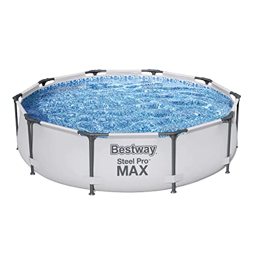 Bestway Steel Pro MAX Frame Pool ohne Pumpe Ø 305 x 76 cm, lichtgrau, rund