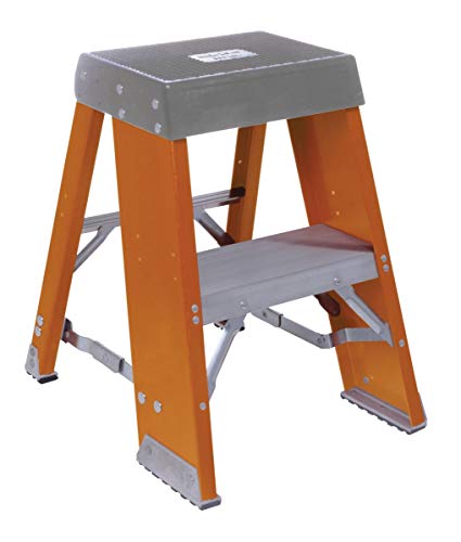 Vestil Unisex-Erwachsene FBSS-2 Industrielle Fiberglas-Leiter, 2 Stufen, Mehrfarbig/Meereswellen (Ocean Tides), One Size