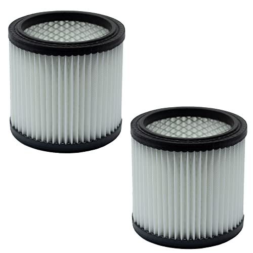 2x Faltenfilter mit Innengitter passend für Parkside Aschesauger PAS 500 A1, B1, D2, D3, PASK 18/7C, 18/8C, 18/9 C, Ersatzfilter Lamellenfilter Filter