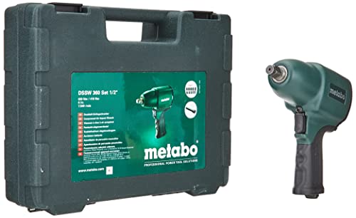 Metabo Druckluft-Schlagschrauber DSSW 360 Set 1/2' (604118500) Kunststoffkoffer, Arbeitsdruck: 6.2 bar, Luftbedarf: 6 l/s, Vierkantaufnahme: 1/2'