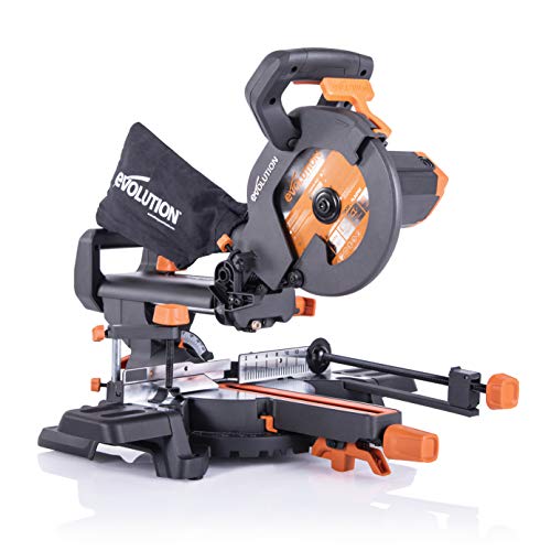 Evolution Power Tools - R210SMS+ Mehrzweck-Gleit-Gehrungssäge mit Plus Pack, 210 mm (230 V)