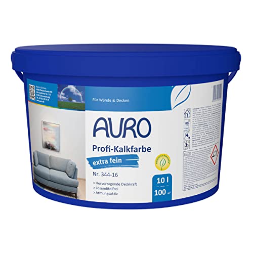 AURO Profi-Kalkfarbe extra fein -weiß - Nr. 344-16 - 10 Liter