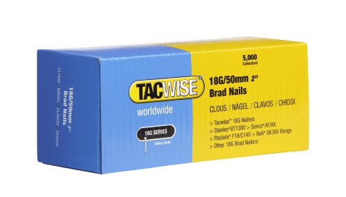 TACWISE 0401 18G/50mm Stiftnägel, 5000 Stück (1er Pack)