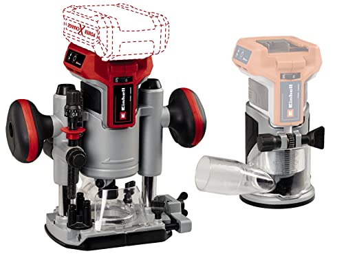 Einhell Professional Akku-Oberfräsen-Kantenfräsen-Set TP-RO 18 Set Li BL-Solo Power X-Change (18 V, Brushless, Frästiefen-Feineinstellung, inkl Zubehör+Tasche, ohne Akku)