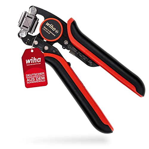 Wiha Profi Crimpzange mit 360° drehbarem Crimpkopf I Vierkant Vercrimpung I autom. Anpassung 0,08 bis 16mm² I Presszange I Aderendhülsenzange (45223)