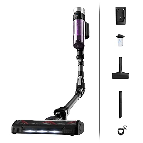 Rowenta RH2038 X-Force Flex 9.60 Allergy kabelloser Akku-Stabstaubsauger | 100 Air Watt | herausnehmbarer Akku | bis zu 45 Min. Laufzeit | kompakt | Flex-Gelenk | LED-Düse | Lila/Schwarz