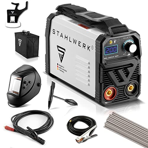 STAHLWERK ARC 200 MD IGBT Vollausstattung - Schweißgerät DC MMA/E-Hand/Lift-TIG Welder mit echten 200 Ampere sehr kompakt, Single-Board, 7 Jahre Herstellergarantie