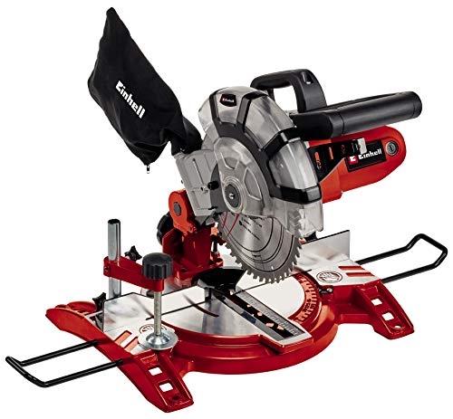 Einhell Kapp-Gehrungssäge TC-MS 2112 (max. 1.600 W, 5.000 min-1, hochwertiges HM-bestücktes Sägeblatt, Drehtisch mit Winkeleinstellung 45° links/rechts)