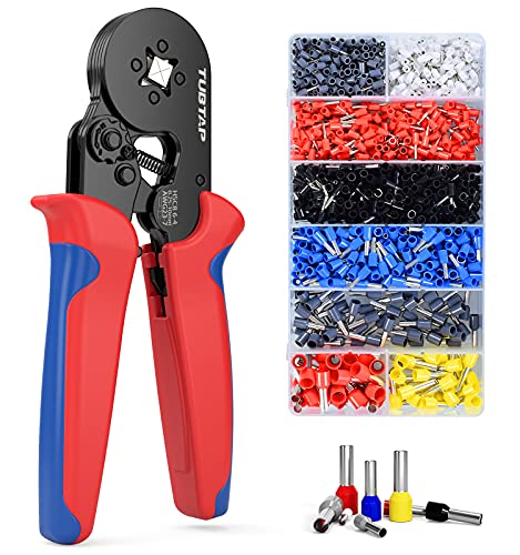 Aderendhülsenzange Set - TUBTAP® Crimpzangen Aderendhülsen Set mit 1200 stück Aderendhülsen Tool Kit Für 0,25-10 mm²(AWG 23-7),Crimp Zange, Presszange,HSC8 6-4
