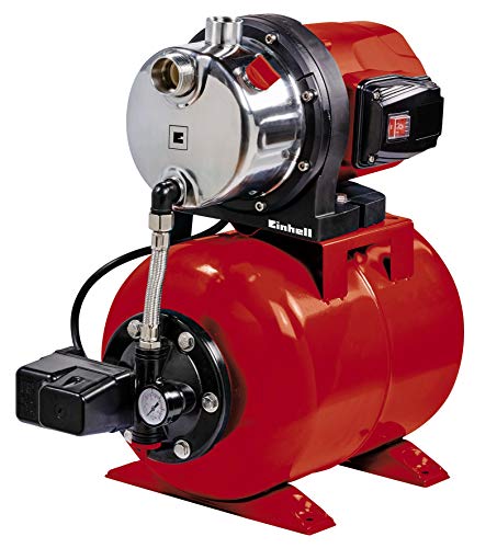 Einhell Hauswasserwerk GC-WW 1046 N (1050 W, 4600 L/h Max. Fördermenge, Max. Förderdruck 4,8 bar, Druckschalter, Manometer, 20 L Behälter)