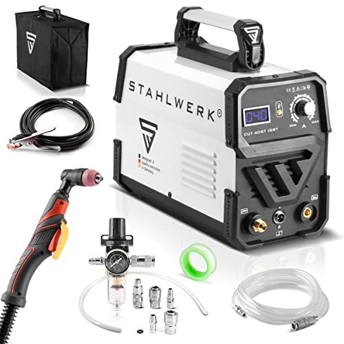 STAHLWERK CUT 40 ST IGBT Plasmaschneider mit 40 Ampere, bis 10 mm Schneidleistung, für Lackierte Bleche & Flugrost geeignet, 7 Jahre Herstellergarantie