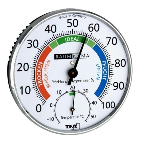 TFA 45.2030.42 Präzisions-Hygrometer Klimatest, Chrom