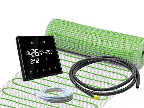 Elektrische Fußbodenheizung Komplett-Set für Fliesenboden UltraPro 160 mit Thermostat RT-65 WIFI Touch (4 m² - 0,5 x 8 m)