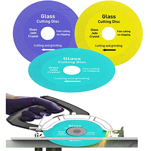 2022 Neue Glas-Trennscheibe,3pcs super dünne Glass Cutting Disc， Glasschneidescheibe，Diamantsägeblatt-geschnittenes Glas für Winkelschleifer, Fliesen, Marmor, Glas, , Schneiden, Verarbeitung