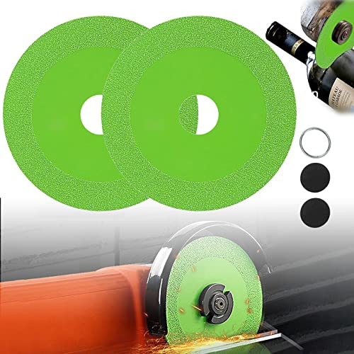 Diamantscheibe 125mm 2 PCS Glas schneiden Trennscheibe Glas Glass Cutting Disc Glastrennscheibe Flex Trennscheiben für Glas Schneiden für winkelschleifer für Porzellan,Glas,Jade,Weinflaschen