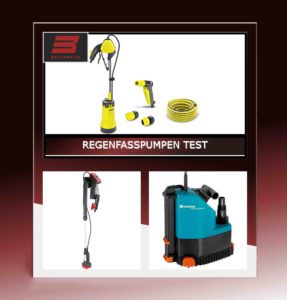 Regenfasspumpen Test